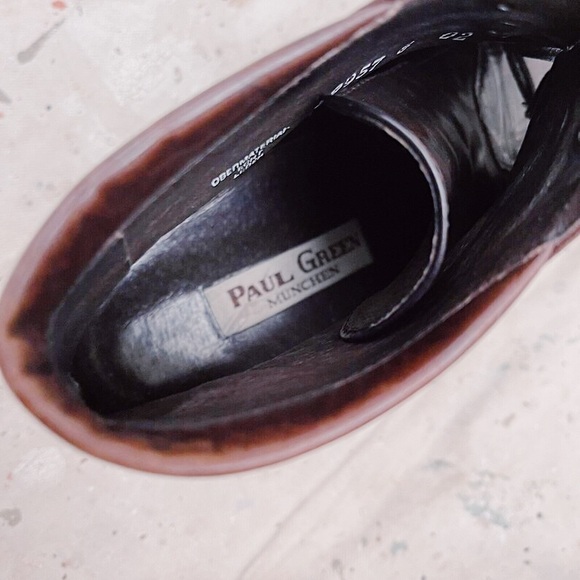 Vintage Paul Green Munchen Brown Suede & Leather Lace Up Ankle Boots Size 9 - Picture 6 of 7